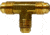 Midland Metal Sae 45 Degree Flare Union Tee 3/8in x 3/8in x 3/8in., Each, 10-161