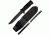 Mikov Uton Military Fixed Blade Knife,5.375in,Carbon Steel Blade,Black Checkered Rubber Handle MIK392OG4