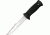 Mikov Uton Military Fixed Blade Knife,5.375in,Polished Stainless Blade,Black Checkered Rubber Handle MIK362NG4CER