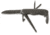 MIL-TEC M2000 Pocket Knife, 3in, Stainless Steel, Black Plastic Handle, 15337150