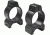 Millett Angle-Loc Detachable Rings, 1in Medium, Matte Aluminum, Vertical Split, Clam