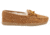 Minnetonka Sheepskin Hardsole Moc Slippers - Womens, Tan, 7 W, 3341W-255-7