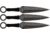 Miscellaneous 3pc Fixed Blade Throwing Knife Set, 5in Double Edge,Black Cord Wrapped Handle MI175