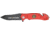 Miscellaneous Firefighter Rescue Folding Knife,3.375in,Modified Clip Point Blade,Red Anodized Alum Handle M3720