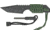Miscellaneous Small Survival Fixed Blade Knife,3.125in,Tanto Blade,Green Cord Wrapped Handle M3372