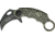Miscellaneous Speed Assisted Karambit Folding Knife,2.25in,Black Coated Stainless Blade,Alum Handles With Green Camo Overlay/Camo Disck Trim M4090