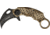 Miscellaneous Speed Assisted Karambit Folding Knife,2.25in,Black Coated Stainless Blade,Alum Handles With Tan Digital Camo Overlay/Black Disck Trim M4091