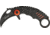 Miscellaneous Speed Assisted Karambit Folding Knife,2.25in,Black Coated Stainless Blade,Black Anodized Alum Handle/Orange Trim M4086