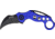 Miscellaneous Speed Assisted Karambit Folding Knife,2.375in,Assisted Opening Curved Blade,Electric Blue Anodized Alum Handle M3836