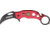 Miscellaneous Speed Assisted Karambit Folding Knife,2in,Assisted Opening Curved Blade,Red Anodized Alum Handle M3900