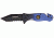 Miscellaneous Speed Assisted Two Tone Folding Knife,3.25in,Tanto Blade,Black And Blue Anodized Alum Handle M3895