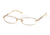 Miu Miu MU59EV Progressive Eyeglasses - Shiny Brass Demo Lens Frame / 50 mm Prescription Lenses, 7OE1O1-5016
