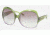 Miu Miu MU02IS Sunglasses with No-Line Progressive Rx Prescription Lenses MU02IS-A2O4M1-6116 - Lens Diameter: 61 mm, Frame Color: Green / Lilac
