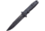 MKM Jouf Fixed Blade Fox Fixed Blade Knife, 10.25in Overall, 5.5in Black Cerakote Finish Bohler N690 SS Drop Point, Black Sculpted G10 Handle, By Fox, Black Cordura Sheath, MKFX02-C