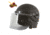 Monadnock Poycarbonate Half Shell Non-Ballistic Riot Helmet,Black w/Face Shield, 1181824