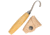 Morakniv Hook Knife 162 Double Edge Knife, 6.25in Overall, 2in SS Blade, Birch Wood Handle, Double Edge Blade For Push And Pull Carving, Natural Leather Sheath, M-13388