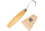Morakniv Hook Knife 164 Left Knife, 6.5in Overall, 2in SS Blade, Birch Wood Handle, Single Edge For Left Hand Use, Natural Leather Sheath, M-13386