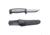 Morakniv Robust Fixed Blade Knife,3.6in,Black/Gray Rubber Handle,Carbon Plain w/Sheath M-12249