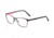 Morgan 203172 Single Vision Prescription Eyeglasses, Black/Red Frame, 203172-2100SV