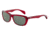 Morgan No. 207141 Sunglasses - Red Frame and Grey Green Lens 207141-6500