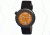 Morphic 1305 M13 Series Mens Watch, Orange Dial w/ Black Leather Band, Black Stainless Case MPH1305
