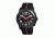 Morphic M21 Series Watch,Black Silicone Band,Red Hand,Black Bezel,Black Analog Dial,Strap Buckle MPH2105