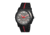Morphic M21 Series Watch,Black Silicone Band,Red Hand,Black Bezel,Grey Analog Dial,Strap Buckle MPH2106