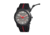 Morphic M21 Series Watch,Black Silicone Band,Red Hand,Black Bezel,Grey Analog Dial,Strap Buckle MPH2106