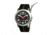 Morphic M21 Series Watch,Black Silicone Band,Red Hand,Silver Bezel,Black Analog Dial,Strap Buckle MPH2102