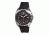 Morphic M25 Series Watch,Black Silicone Band,Red Hand,Silver Bezel,Black Analog Dial,Fold Over Push Button Deployment MPH2502