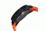 Morphic M25 Series Watch,Orange Silicone Band,Red Hand,Black Bezel,Black Analog Dial,Fold Over Push Button Deployment MPH2506