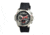 Morphic M28 Series Watch,Black Silicone Band,Red Hand,Silver Bezel,Black Analog Dial,Strap Buckle MPH2802