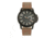 Morphic M70 Series Canvas-Overlaid Leather-Band Watch w/ Date, Black/Khaki, One Size, MPH7006