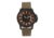 Morphic M70 Series Canvas-Overlaid Leather-Band Watch w/ Date, Black/Olive, One Size, MPH7005