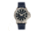 Morphic M70 Series Canvas-Overlaid Leather-Band Watch w/ Date, Silver/Blue, One Size, MPH7002