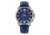 Morphic M82 Series Chronograph Leather-Band Watch w/Date, Silver/Blue, One Size, MPH8203