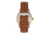 Morphic M85 Series Canvas-Overlaid Leather-Band Watch, Gold/Brown, One Size, MPH8501
