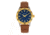 Morphic M85 Series Canvas-Overlaid Leather-Band Watch, Gold/Brown, One Size, MPH8501