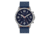 Morphic M86 Series Chronograph Leather-Band Watch, Silver/Navy, One Size, MPH8603