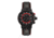 Morphic M91 Series Chronograph Leather-Band Watch w/Date, Black/Red - Mens, MPH9104