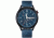 Mens M44 Series Watch,44mm,Blue Dial,Black Bezel,Blue Leather Strap