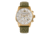Morphic M67 Series Chronograph Leather-Band Watch w/Date, Gold/Olive, MPH6703