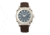 Morphic M68 Series Leather-Band Watch w/ Date, Silver/Brown, MPH6803