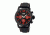 MOS La104 Los Angeles Mens Watch, 47mm, Black Strap, Red/Black Dial MOSLA104