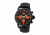 MOS La103 Los Angeles Mens Watch, 47mm, Black Strap, Orange/Black Dial MOSLA103
