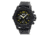 MOS Mens Prague Multi-Function Silicone Strap Watch Black Bezel, Black/Circle-shaped Case, Black/analog Dial, Silver Hands MOSPG102