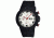 Mos Sydney Mens Watch, Black Silicone Band, Black Bezel, White Analog Dial, Red Hand MOSSD102
