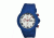 Mos Sydney Mens Watch, Blue Silicone Band, Blue Bezel, White Analog Dial, Red Hand MOSSD103