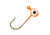 Strike King Mr. Crappie Sausage Head Jighead, Unique Wide Head Shape, Number 2 Hook, 1/8oz, 6-Pack, Gray, MRCSHJH18-647