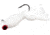 Mr. Crappie by Strike King Sausage Head, Pre-Rigged Jig Fishing Lure, White/White Head, 1/16oz, 3-Pack, MRCSH116-72, MRCSH116-72